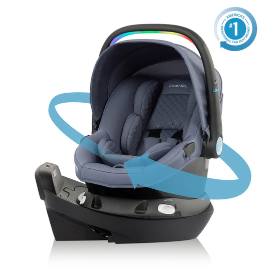Evenflo Revolve180 LiteMax NXT Rotating Infant Car Seat with SensorySoothe