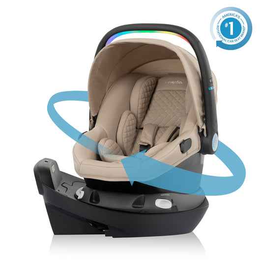 Evenflo Revolve180 LiteMax NXT Rotating Infant Car Seat with SensorySoothe