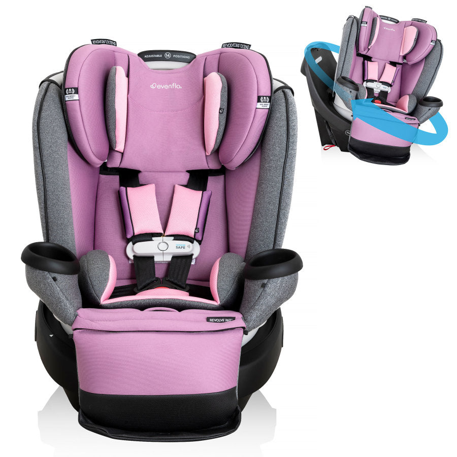 Gold Revolve360 Extend All-in-One Rotational Car Seat with SensorSafe - Opal Pink