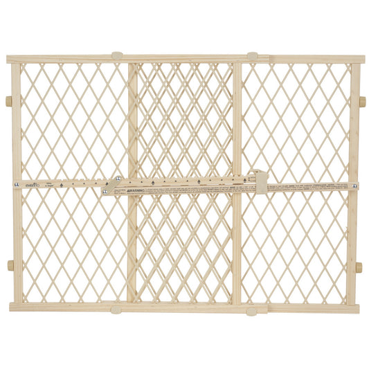 Position & Lock Adjustable Wood Baby Gate