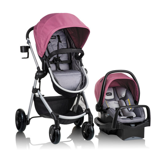 Pivot Modular Travel System with LiteMax Infant Car Seat with Anti-Rebound Bar two pics